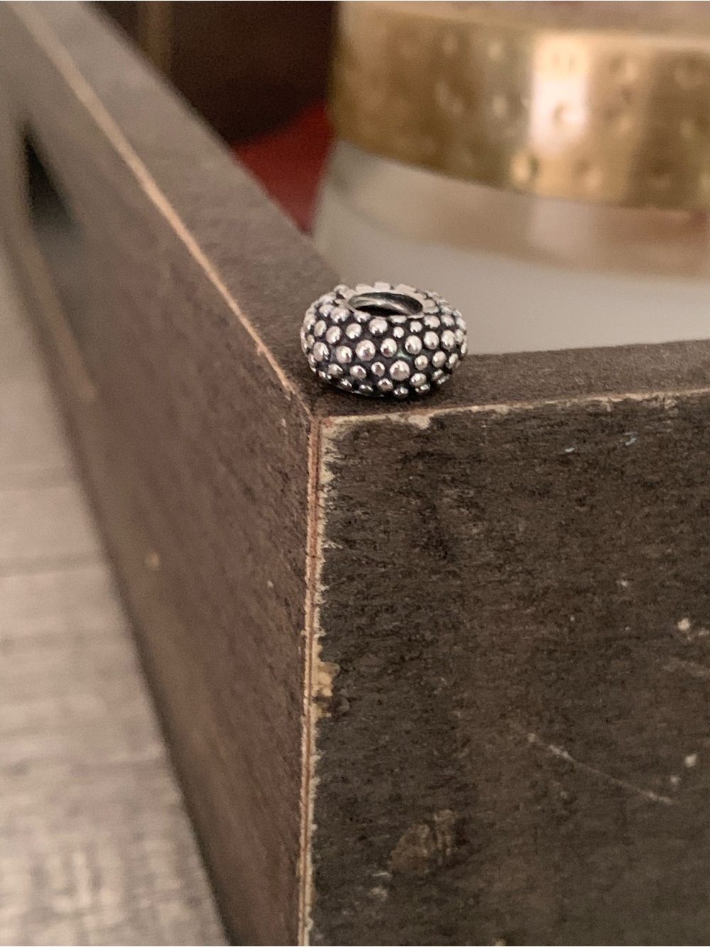 Pandora Silver Dotted Spacer Charm Bead